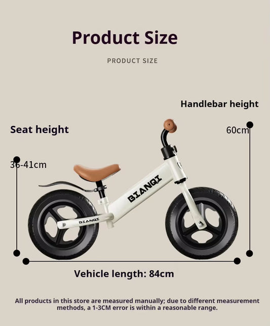 Children's pedal-less balance bike