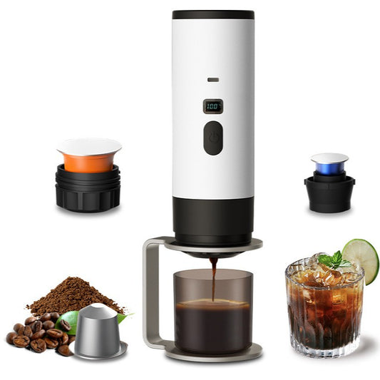 Portable capsule coffee machine