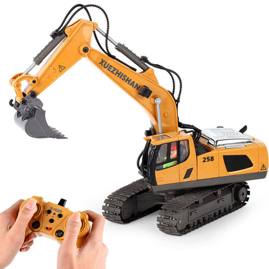 [24-hour delivery+Cash on delivery]1:20 Alloy Version Remote Control Children's Excavator