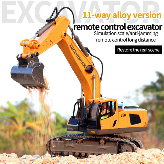 [24-hour delivery+Cash on delivery]1:20 Alloy Version Remote Control Children's Excavator