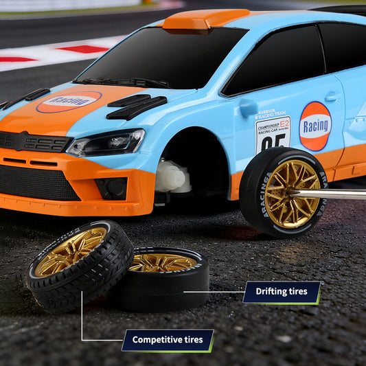 Crash-resistant and drop-resistant four-wheel drive drift rally car