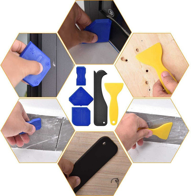 35-piece silicone sealant application tool set