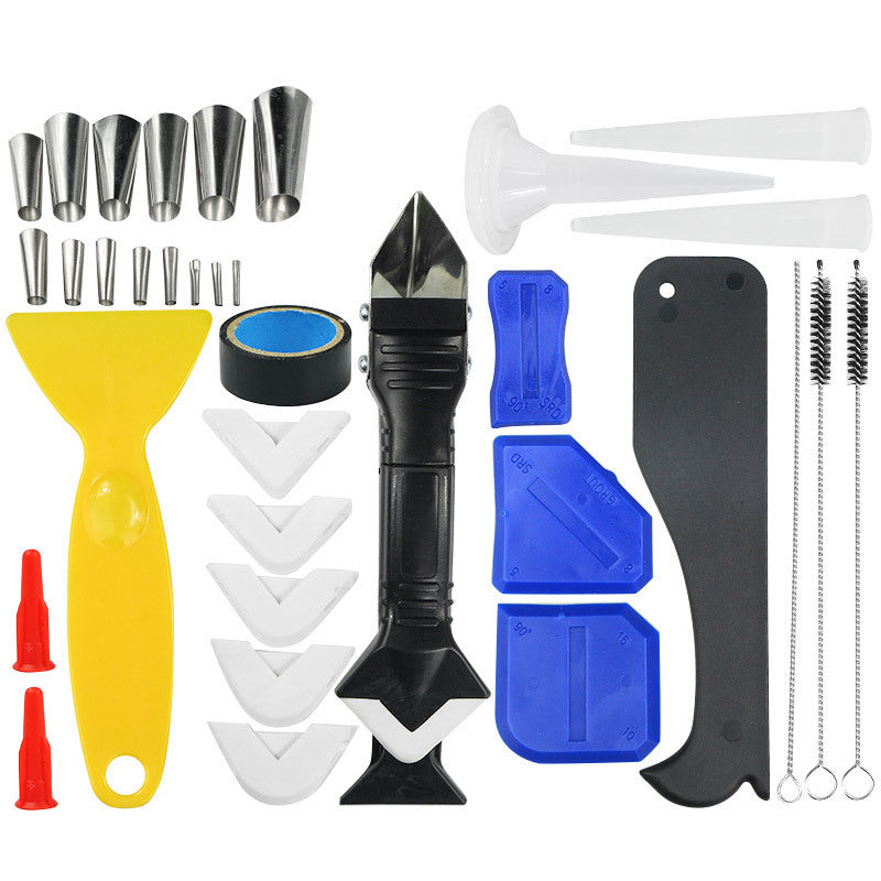 35-piece silicone sealant application tool set