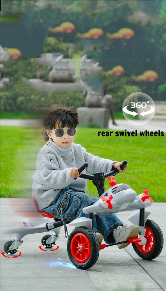 Children's four-wheeled pedal drift car
