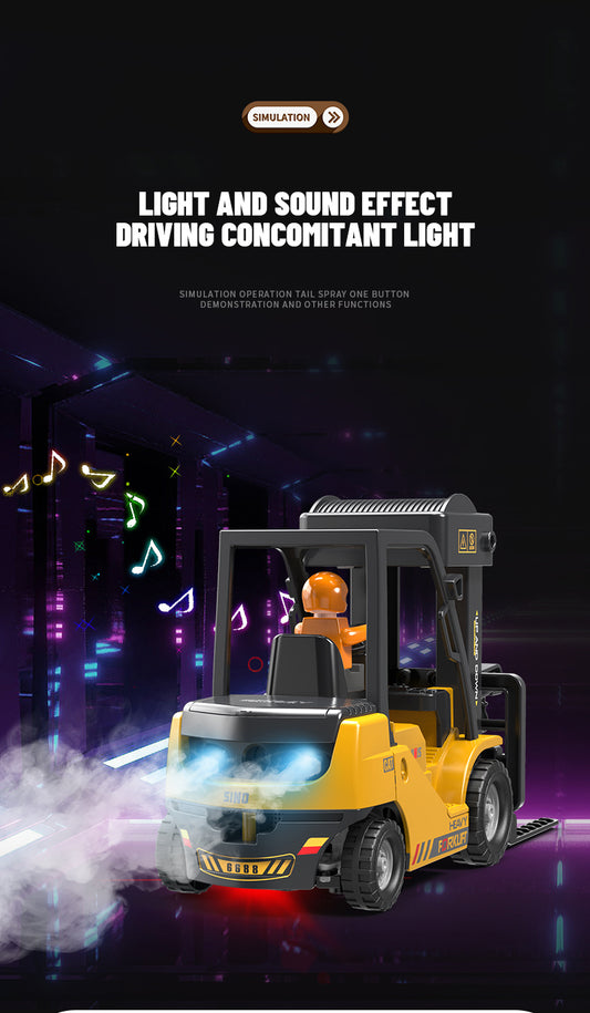 [24-hour delivery+Cash on delivery]2.4G Remote Control Musical Spray Engineering Vehicle
